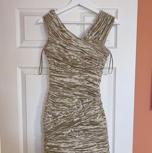 Nicole Miller Gold Metallic Dress